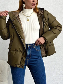 Куртка Shein sz2306085260715560 XL зеленая (100012235)