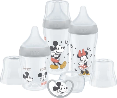 Набір пляшечок для годування Nuk Perfect Match Disney Mickey Соска 1 шт + Пляшечка 150 мл + Пляшечка 2х260 мл (4008600434696)