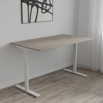 Стол письменный Space Ferrum-decor 750x1400x600 Белый металл ДСП Дуб Кремона Канолло 16 мм (SPACE142)