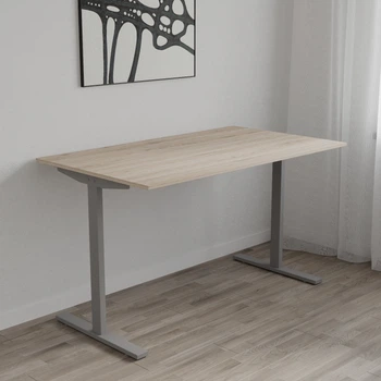 Стіл письмовий Space Ferrum-decor 750x1400x600 Сірий метал ДСП Дуб Сан-Марино 16 мм (SPACE134)