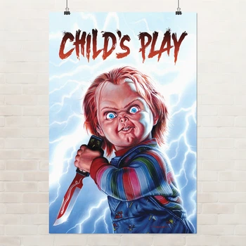 Постер Детские игры, Чаки, Chucky, Child's Play (1988), ужасы, культовое кино, A3 42×28 см (id6684)