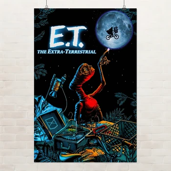 Постер Инопланетянин, E.T. the Extra-Terrestrial (1982), ретро фантастика, A3 42×28 см (id6857)