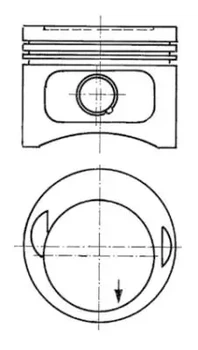 Поршень Kolbenschmidt 93968620 Mercedes C-Class, E-Class, G-Class 1020300037, 1020300437, 1020301119