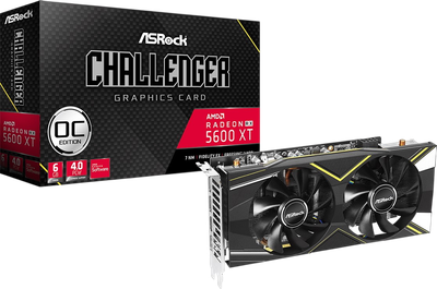 Відеокарта AMD Radeon RX 5600 XT 6GB ASRock Challenger D (RX5600 CLD 6G) Б/В