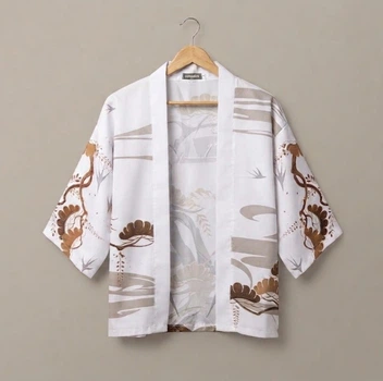 Накидка-кімоно стиль хаорі Honey Fashion Accessories Onesize білий (50к027)