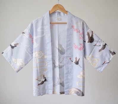 Накидка-кімоно стиль хаорі Honey Fashion Accessories Onesize блакитний (50к028)