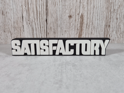 Настольная Табличка Satisfactory Desk Sign Iconic Satisfactory Logo 23 См 3Д Печать