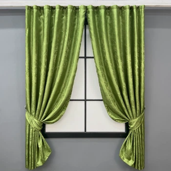 Комплект штор VR-Textil Жаккард Мрамор Al1 № 1907ш 130х170 см 2 шт Оливковый (35-0423)