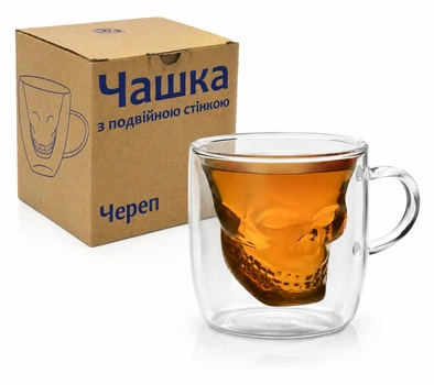 Чашка с двойной стенкой 'Череп' 180мл 202-28