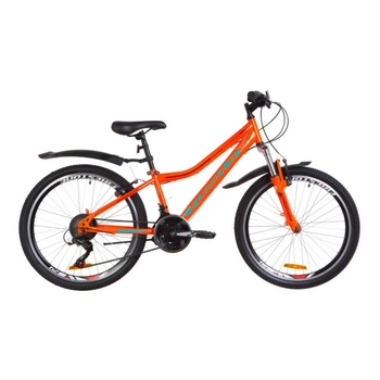 Велосипед подростковый 24" Formula Forest AM Vbr рама 12.5" на рост 125-150 см оранжево-бирюзовый (OPS-FR-24-147)