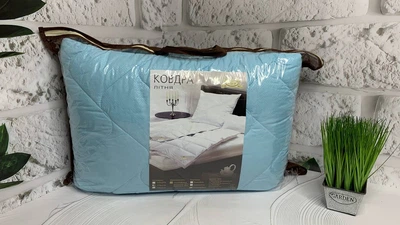 Літня ковдра ODA двоспальна 175х210см 150 г/м² блакитний (AP470)