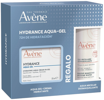 Zestaw do pielęgnacji twarzy Avene Hydrance Krem nawilżający 50 ml + Woda micelarna do demakijażu 100 ml (3282779447164)