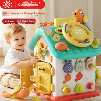 Детская развивающая игрушка Guangduola Baby Toy Montessori для детей 0-1 года, игровой столик с множеством функций, подарок на первый день рождения.