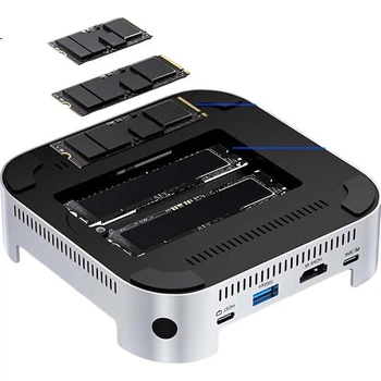 Корпус для M.2 SSD-накопителя Acasis для Mac Mini, док-станция расширения, 16 ТБ памяти, USB 10 Гбит/с, совместим с Apple Host M001 M4/M4 Pro.