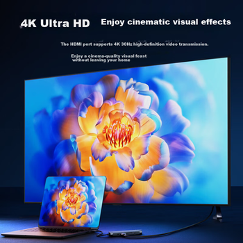 Док-станція HP Type-C USB-хаб PD 100W HDMI Ethernet-адаптер зчитувач карт пам'яті сумісний з ноутбуками Apple MacBook Air Huawei Lenovo
