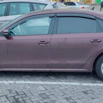 Дефлекторы окон VL-Tuning на Volkswagen Passat B7 10- седан [USA] (накладные)