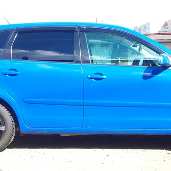 Дефлекторы окон VL-Tuning на Volkswagen Polo IV 2004-2009 5d (накладные)