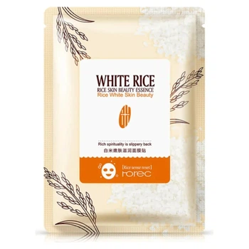 Тканинна маска для обличчя з екстрактом ферментованого рису Rorec White Rice Skin Beauty Mask, 30 мл