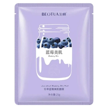 Тканевая маска для лица с экстрактом черники Beotua Blueberry Skin Mask, 25 мл