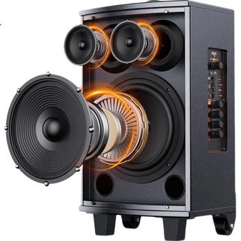 Aiguozhe S308, 8-дюймовая колонка для квадратных танцев, портативная Bluetooth-колонка для улицы с высокой громкостью, мощный мобильный сабвуфер для караоке, уличная колонка с одним микрофоном.
