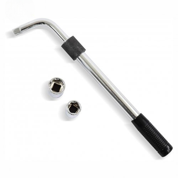 Вороток Г-подібний телескопічний S&R 1/2" 385-505 мм + 2 головки (465462504)