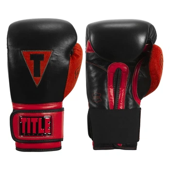 Тренировочные перчатки TITLE Boxing All Heart Bag Gloves 2.0 Черный/Красный 16 oz