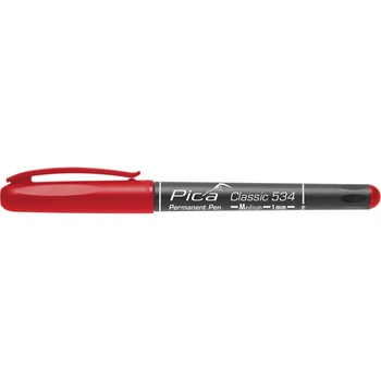 Маркер перманентный Pica 534/40 Classic Permanent Pen Medium, тонкий, красный