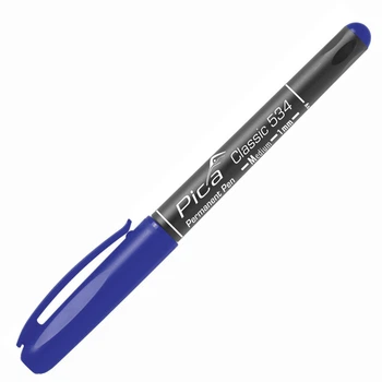 Маркер перманентный Pica 534/41 Classic Permanent Pen Medium, тонкий, синий