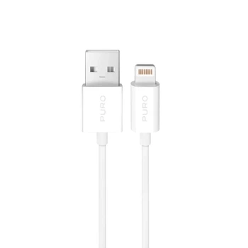 Кабель Puro TPE 12W USB-A - Lightning 2 м White (8018417498862)