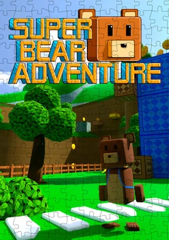 Фотопазл 29*20 см, (А4) 120 элементов "Super Bear Adventure"