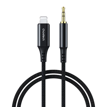 Кабель Choetech Lightning / mini jack 3.5mm 2 м Black (AUX009)
