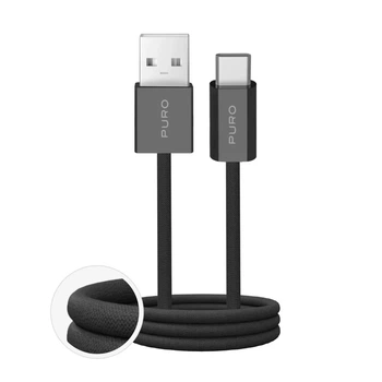 Кабель Puro Fabrik 2.0 10W USB-A - USB-C в оплетенні 1.5 м Black (8018417498732)