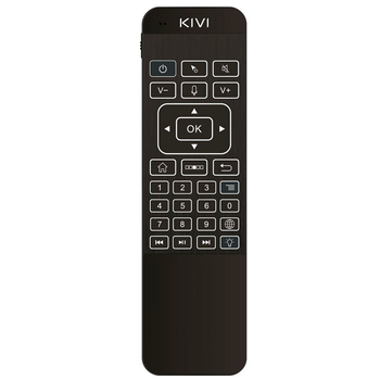 Пульт инфракрасный для ТВ с подсветкой KIVI K2 QWERTY клавиатура 2.4G Black
