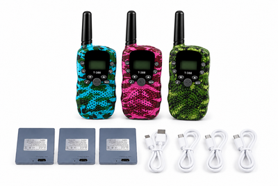 Дитячі рації T-388 Walkie Talkie – комплект 3 шт, дальність зв'язку до 3 км