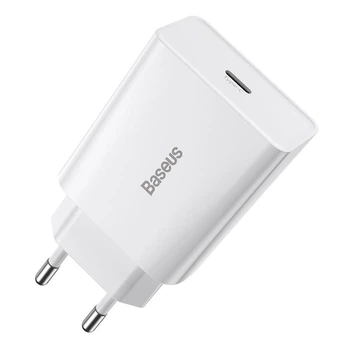Сетевое зарядное устройство Baseus Speed Mini PD 20W USB-C White (CCFS-SN02)