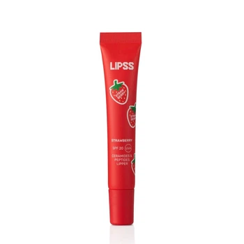 Блиск-ліппер для губ Lipss Ceramides & Peptides Lipper Strawberry Summer (червоний із срібно-червоними блискітками) 10 ml