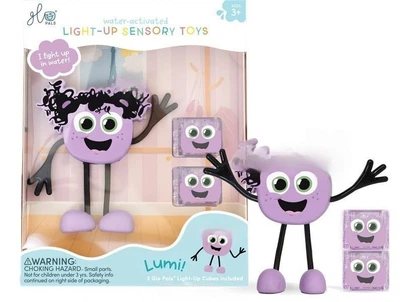 Сенсорна світлова іграшка для ванни Glo Pals - Фігурка Люмі з фіолетовими кубиками (0850016823069)