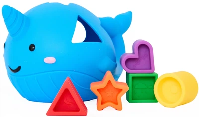 Sorter silikonowy Jellystone Designs Morski narwal 5 kształtów (9343900013222)