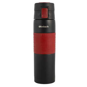 Термокружка Ofenbach NB-101300 480 мл красная из нержавеющей стали, герметичная, для кофе и чая