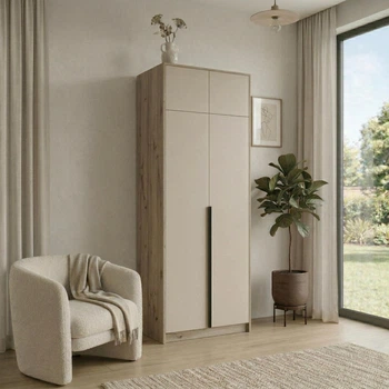 Шафа розпашна Ya.Ya.Mebli К-2 BS 800×2600×550 Кашемір, Дуб Кремона Канноло