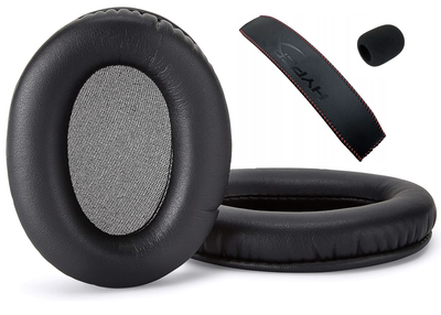 Комплект для навушників HyperX Cloud 2, Core, Flight, Flight S, Pro, Silver: амбушури, накладка на наголів'я та поролон для мікрофона (чорний)