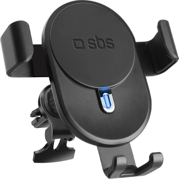 Uchwyt samochodowy do telefonu SBS Car holder with 10W wireless charging and Gravity lock Black (TESUPWIR10CLIPSTG)