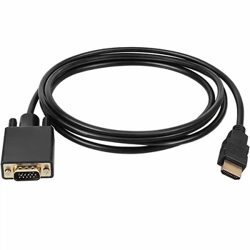 Кабель HDMI-VGA, 1,8м / Кабель для підключення / Мультимедійний кабель HDMI-VGA для монітора / Адаптер