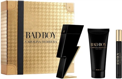Набір для чоловіків Carolina Herrera Bad Boy Туалетна вода 100 мл + Гель для душу 100 мл + Мініатюра Туалетна вода 10 мл (8411061134375)