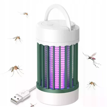 Электрическая USB лампа ловушка для уничтожения насекомых комаров Camping Mosquito Lamp Черная Белый