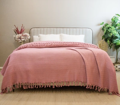 Простынь-покрывало Pike 400 г/м2 (TM Zeron) Gül Kurusu Турция, Евро Макси, 245x270 см, Purple
