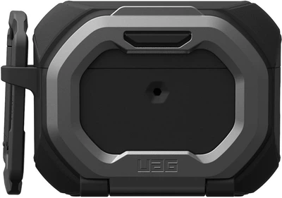 Чехол UAG для AirPods Pro (Gen 3, 2025) with Built-in Phone Stand, Monarch Black/Silver (104131114034)