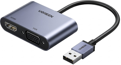 Конвертер UGREEN USB 3.0 — HDMI/VGA Full HD 1080p 60Гц Black