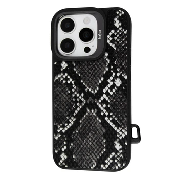 Протиударний чохол Kajsa Glamorous Collection Snake Pattern 2 для iPhone 16 Pro Black