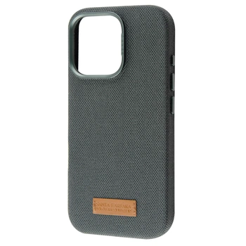 Противоударный чехол Polo Leonard Case для iPhone 16 Pro серого цвета